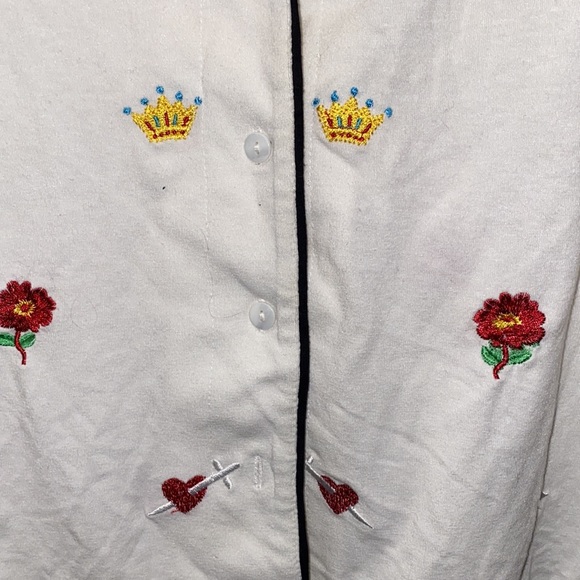 🟣 Pajama Set - Matching Shorts and Button Down Short-sleeve - Picture 5 of 10